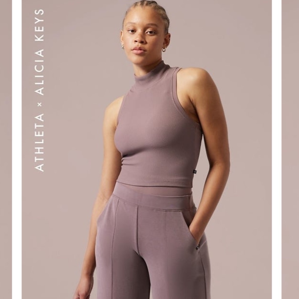 Athleta Keys Rib Crop Tank